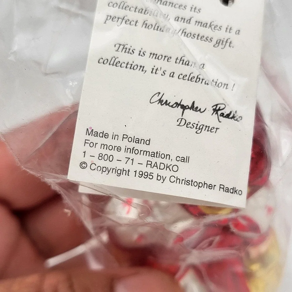 1995 Christopher Radko Little Red Magic Glass Christmas Ornament~ New Sealed!